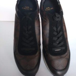 COACH Rebecca Sneakers Mahogany/Black Brown 9.5B